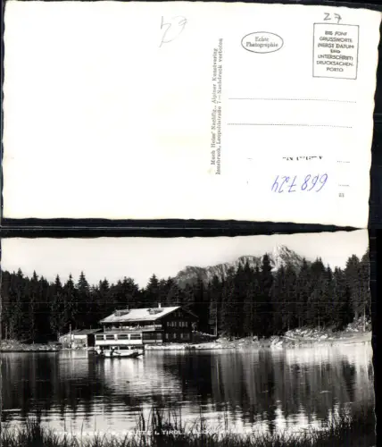 668724,Foto Ak Frauensee b. Reutte i. Tirol Blick geg. Säuling