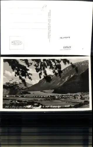 670203,Foto Ak Vils in Tirol m. Saloberg Blick auf Zugspitze
