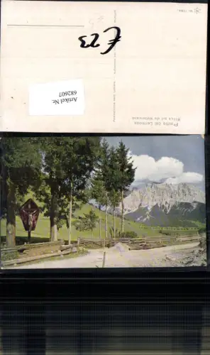 682607 Partie b. Lermoos in Tirol Wegkreuz Marterl Wetterwand Ehrwald