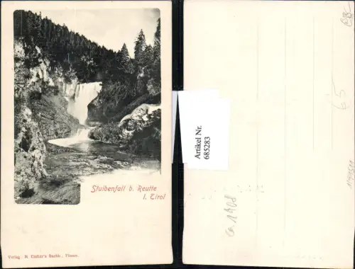 685283 Stuibenfall bei Reutte in Tirol 1900