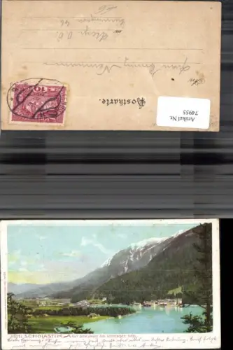 74955,Hotel Scholastika m. d. Unütz am Achensee 1918