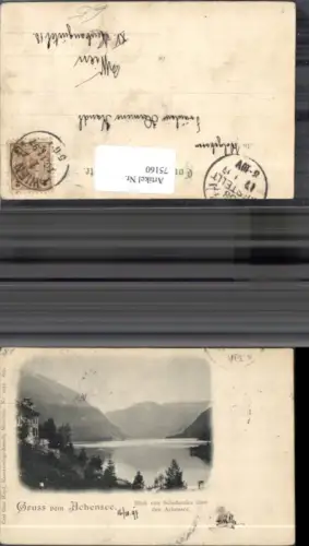 75160,Gruss vom Achensee Blick v. Scholastika ü. d. Achensee 1897 Eben Pertisau