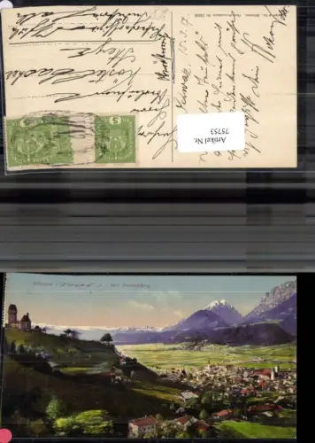 75753,Schwaz mit Freundsberg Totale m. Burg 1917 pub Purger Co 13203