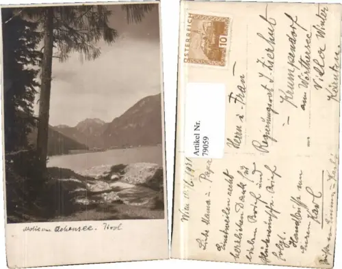 79059,Rare Fotokarte Achensee Pertisau 1931
