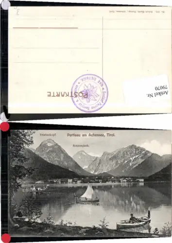 79070,Pertisau am Achensee Boot Dampfer 1905 Stempel Gasthaus