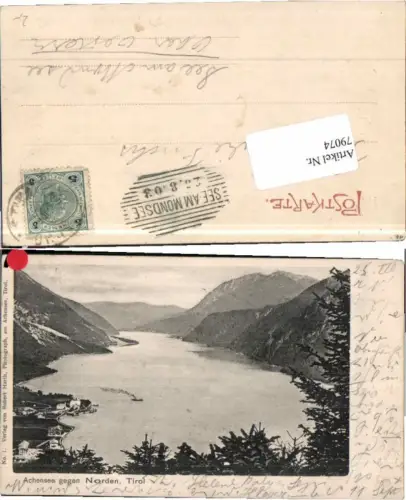 79074,Achensee Pertisau gegen Norden 1903