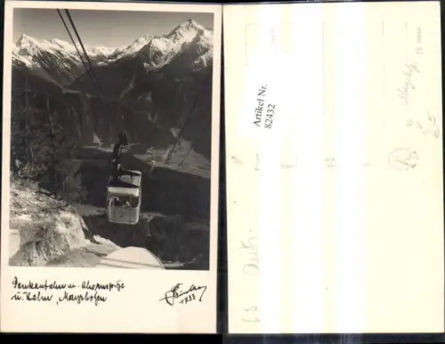 82432,Foto Ak Penkenalm Ahornspitze u. Kolm Mayrhofen Seilbahn Gondel 2 pub Hruschka 1733