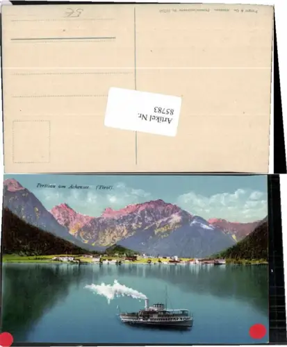 85783,Pertisau am Achensee Dampfer Purger Co 10750