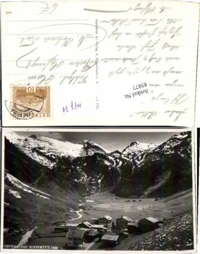 85877,Hintertux Ortsansicht Zillertal 1929