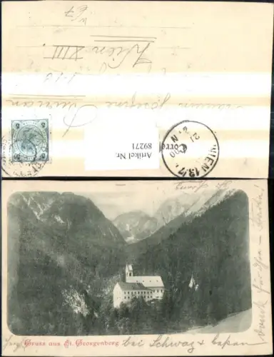89271,Gruss a. St Georgenberg Kirche b. Schwaz Stans