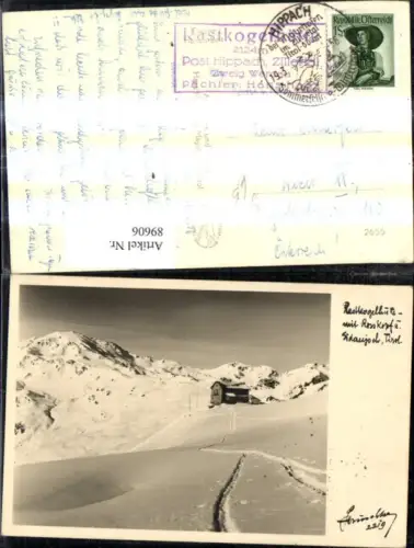 89606,Foto Ak Rastkogelhütte m. Rosskopf u. Sidanjoch b. Mayrhofen Hippach pub Hruschka 2219