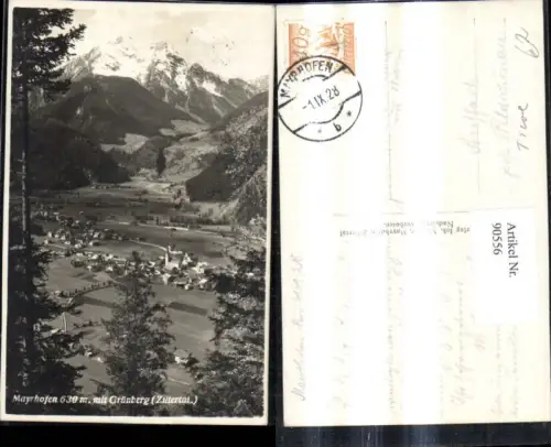 90556,Mayrhofen m. Grünberg Zillertal Totale