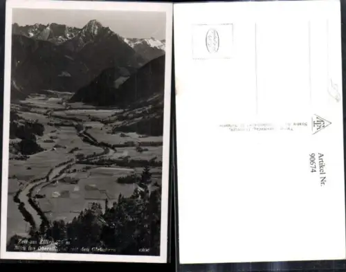 90674,Foto Ak Zell a. Ziller Blick i. Oberzillerland m. d. Gletschern
