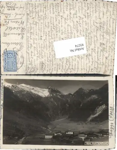 93274,Hintertux im Zillertal 1928