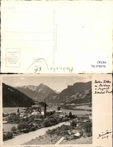 94383,Zell am Ziller m. Tristner Zillertal Ortsansicht Kirche