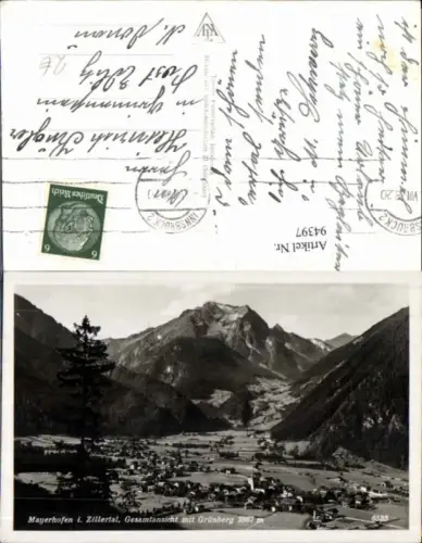 94397,Mayrhofen im Zillertal m. Grünberg Ortsansicht