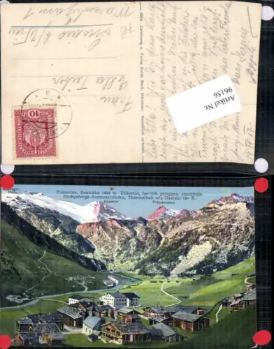 96156,Hintertux im Zillertal Tolle COLOR 1917
