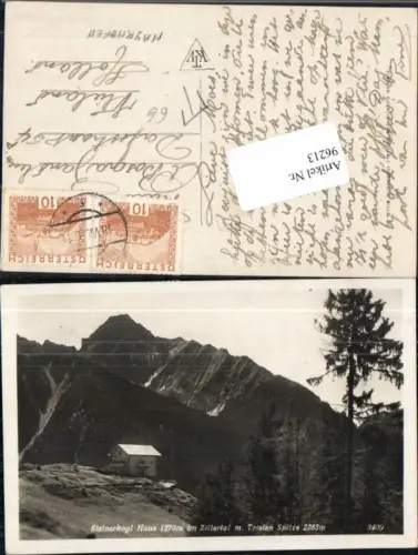 96213,Steinerkogl Haus Zillertal Mayrhofen 1930