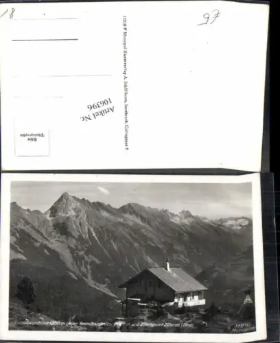 106396,Gschößwandhütte Brandbergkolm Zillertal Mayrhofen 1930