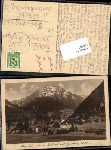 106407,Mayrhofen im Zillertal m. Grünberg 1920
