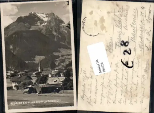 109626,Mayrhofen im Zillertal Tirol m. Grünberg Ortsrand Hütte 1928