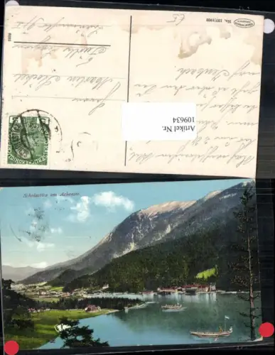 109634,Scholastika am Achensee Pertisau Eben m. Boot pub Warger Nr 137-1909