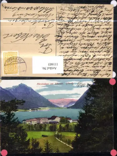 111603,Fürstenhaus a. Achensee 1924 pub Purger Co 10756 Bezirk Schwaz