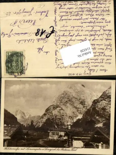 114320,Falzturnalpe Lamsenspitze bei Pertisau in Tirol 1920