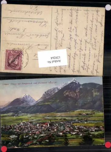 129264,Schwaz in Tirol m. Hochnissl 1917 Purger Co 13202