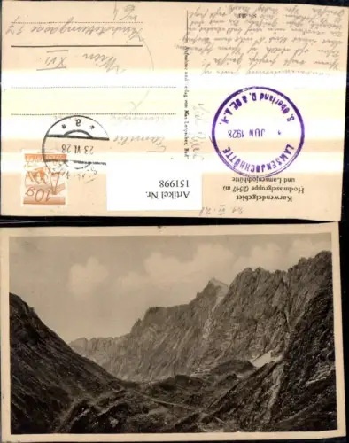 151998,Karwendelgebiet Hochnisselgruppe u. Lamsenjochhütte Lamsenjoches im Karwendel Schwaz Lenggries