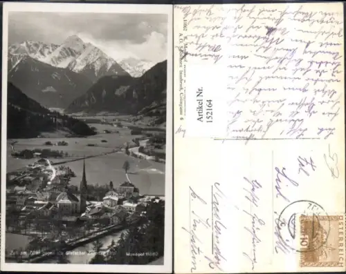 152164,Zell a. Ziller geg. d. Gletscher Zillertal Totale 1931