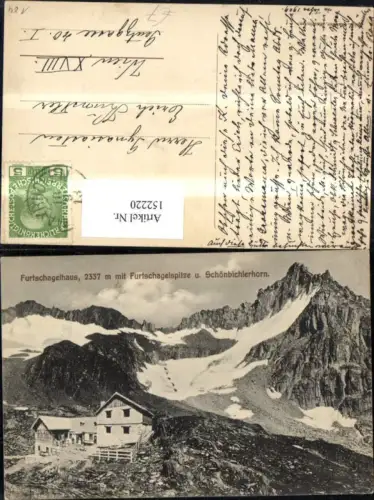 152220,Furtschagelhaus m. Furtschagelspitze u. Schönbichlerhorn Ansicht 1913 Mayrhofen