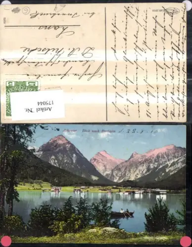 175044,Pertisau a. Achensee Blick n. Pertisau m. Ruderboot Boot