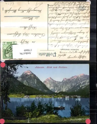 175049,Pertisau a. Achensee Blick n. Pertisau m. Ruderboot Boot