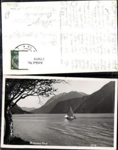 175079,Pertisau a. Achensee Ansicht m. Segelboot Boot