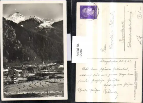 175389,Mayrhofen Teilansicht Zillertal m. Ahornspitze