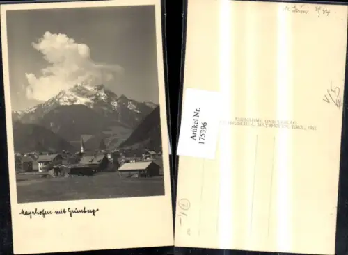 175396,Mayrhofen Teilansicht m. Grünberg pub Hruschka