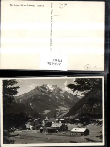 175415,Mayrhofen Teilansicht m. Grünberg Zillertal