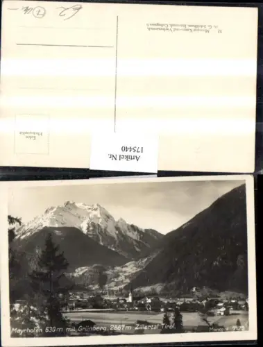 175440,Mayrhofen Totale m. Grünberg Zillertal