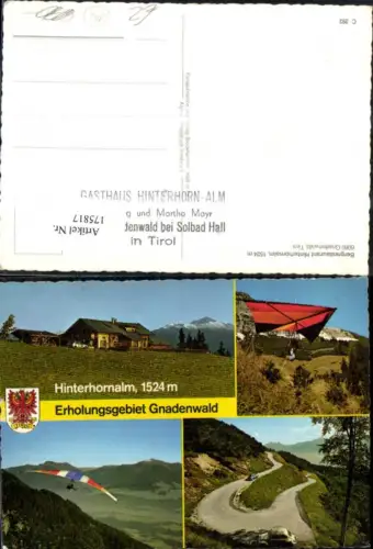 175817,Gnadenwald b. Hall Bergrestaurant Hinterhornalm Mehrbildkarte