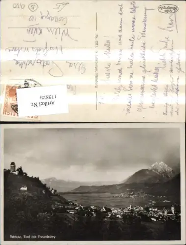 175828,Schwaz Teilansicht m. Burg Schloss Freundsberg