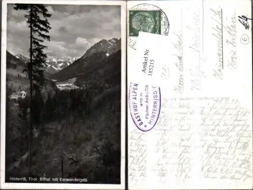 185215,Hinterriß Rißtal m. Karwendelgebirge