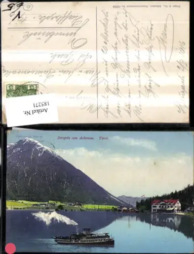 185271,Seespitz a. Achensee Ansicht m. Dampfer Schiff pub Purger Co 10753