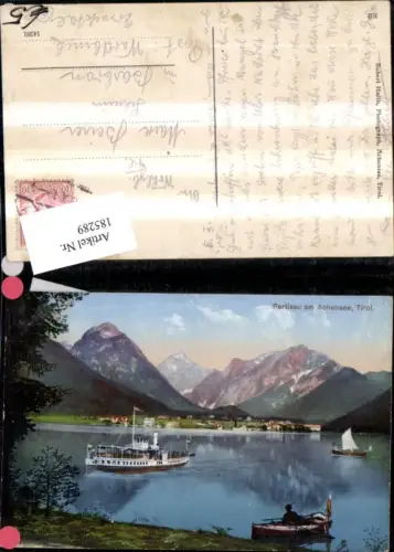 185289,Pertisau a. Achensee Schiff Dampfer Ruderboot Segelboot