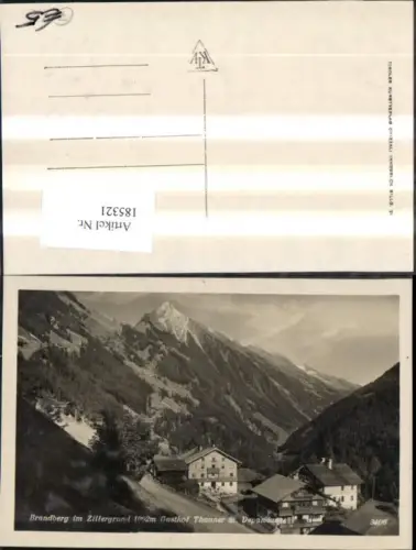 185321,Brandberg i. Zillergrund Gasthof Thanner m. Depandance