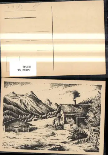 197249,Künstler Ak Im Zillertal Zeichnung