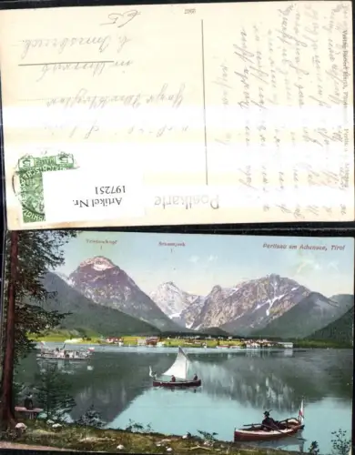 197251,Pertisau a. Achensee Ansicht m. Ruderbooten Booten