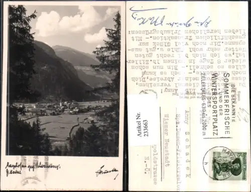 233663,Mayrhoen Totale geg. Schwendberg im Zillertal pub Hans Hruschka