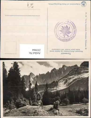 233964,Karwendel Hermann von Barth-Denkmal am kleinen Ahornboden geg. Sonnen- u. Laliderspitze b. Vomp