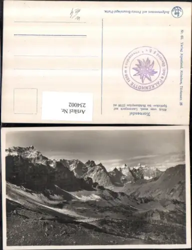 234002,Karwendel Blick v. Westlichen Lamsenjoch auf Spritzkar- bis Birkkarspitze b. Vomp
